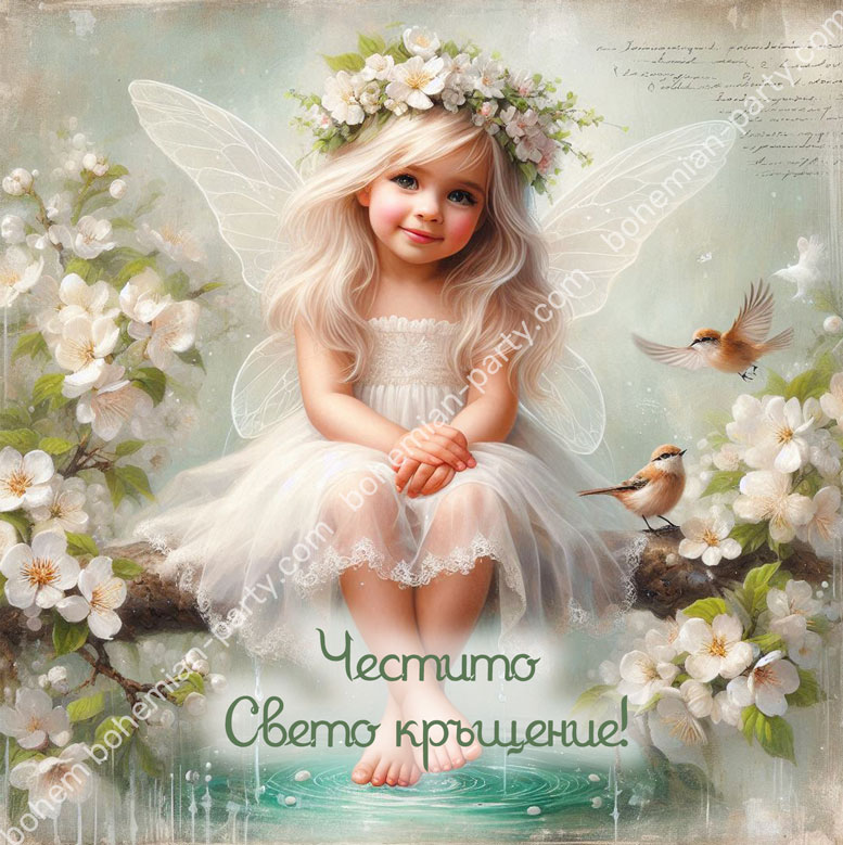 очарователно-ангелче-в-бяло-с-пролетни-цветя-картичка-за-кръщене