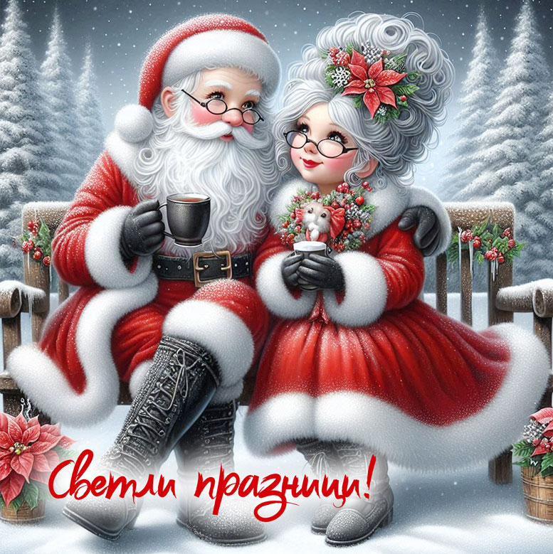 -забавна-коледна-картичка-с-очарователни-баба-и-дядо-Коледа