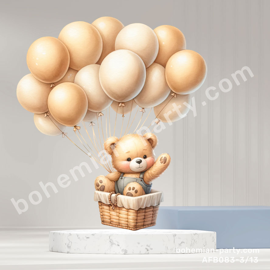 фигурка-с-мече-със-златни-балони-парти-украса