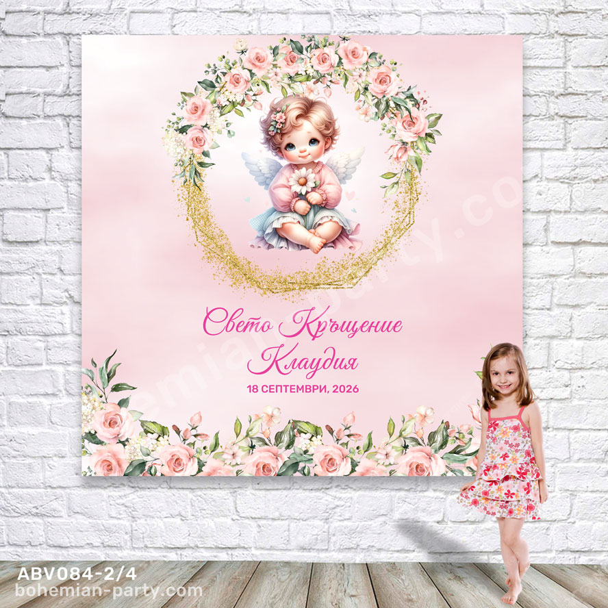 винил-пано-с-ангелче-украса-за-кръщене-на-момиченце